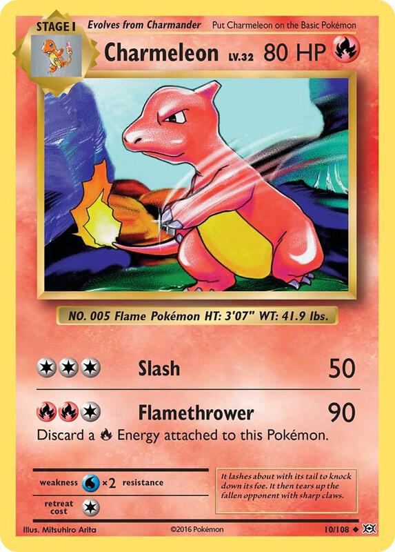 Charmeleon Pokemon card from XY - Evolutions