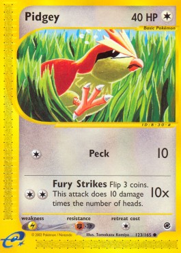Pidgey Pokemon card from Expedition Base Set