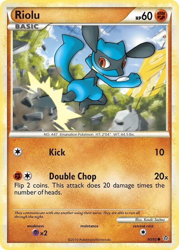 Riolu Pokemon card from Unleashed