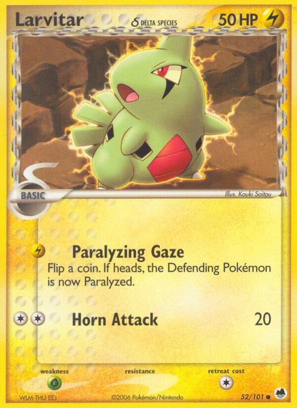 Larvitar (Delta Species) Pokemon card from Dragon Frontiers