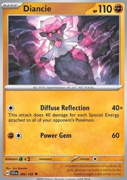 Diancie Pokemon card from Stellar Crown