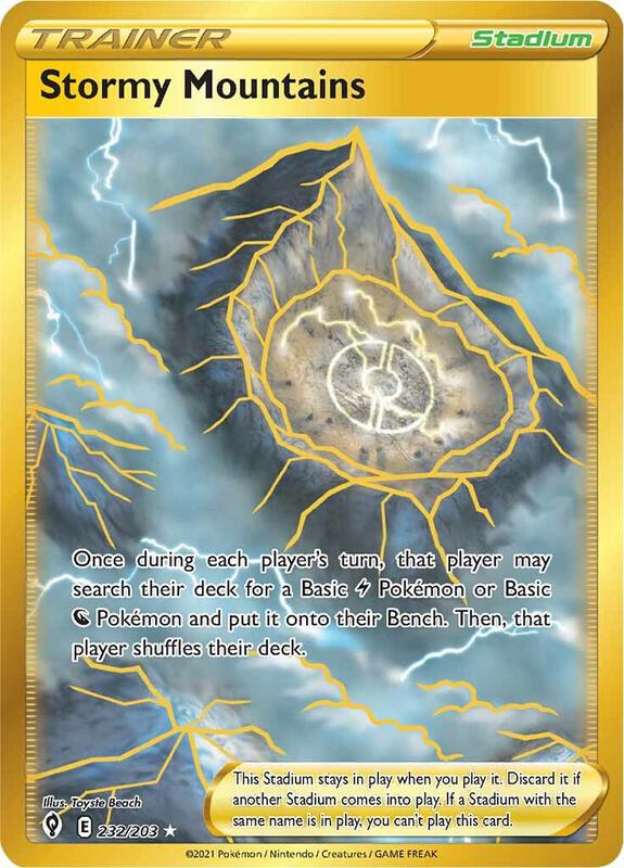 Stormy Mountains (Secret) Pokemon card from SWSH07: Evolving