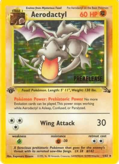 Aerodactyl (Prerelease) Pokemon card from WoTC Promo