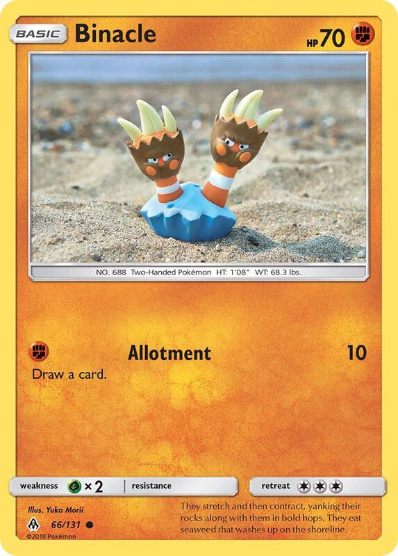 Binacle Pokemon card from SM - Forbidden Light