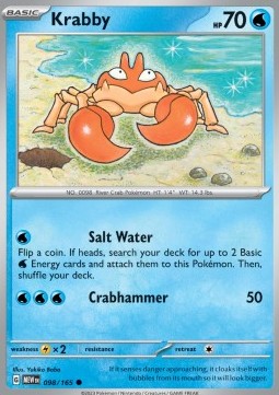 Krabby Pokemon card from 151