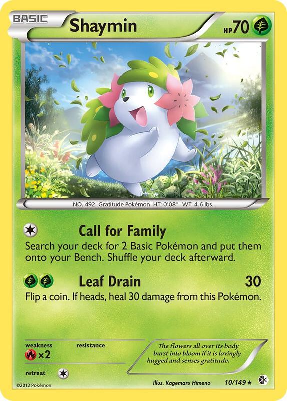 Shaymin Pokemon card from Boundaries Crossed