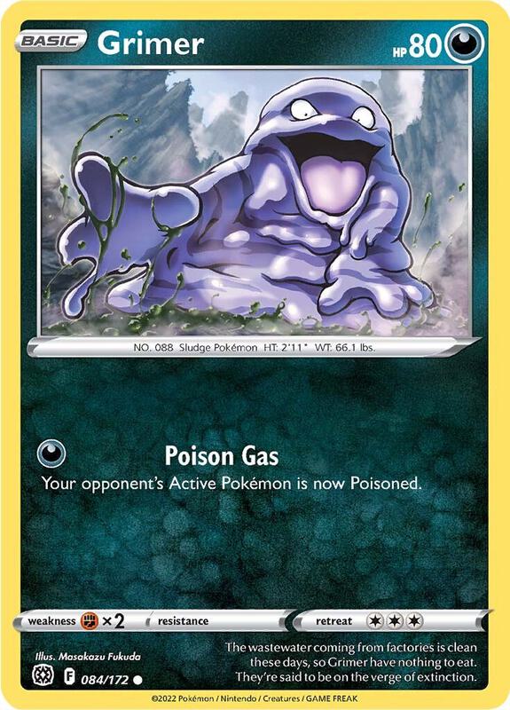 Grimer Pokemon card from SWSH09: Brilliant Stars