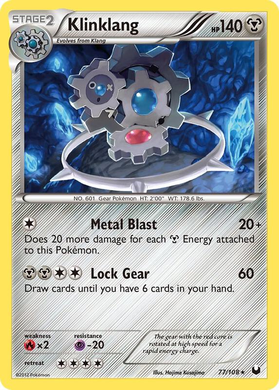 Klinklang Pokemon card from Dark Explorers