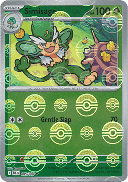Simisage Pokemon card from Black Bolt Additionals