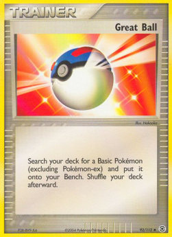 Great Ball Pokemon card from EX FireRed LeafGreen