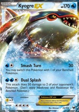 Kyogre EX Pokemon card from Dark Explorers