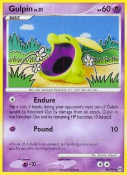 Gulpin Lv.21 Pokemon card from Arceus