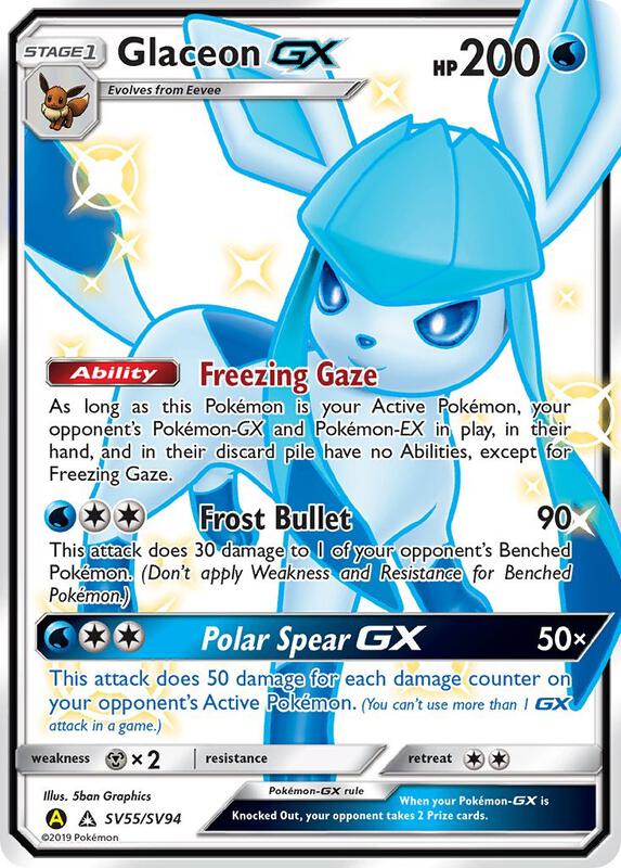 Glaceon GX Pokemon card from Hidden Fates: Shiny Vault