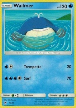 Wailmer Pokemon card from McDonalds Collection 2018