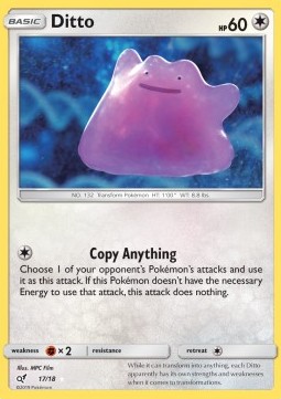 Ditto Pokemon card from Detective Pikachu
