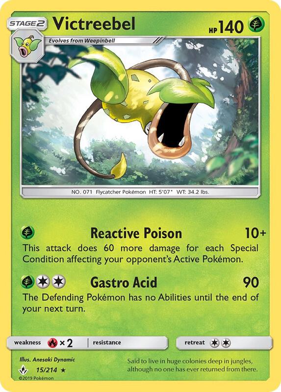 Victreebel Pokemon card from SM - Unbroken Bonds