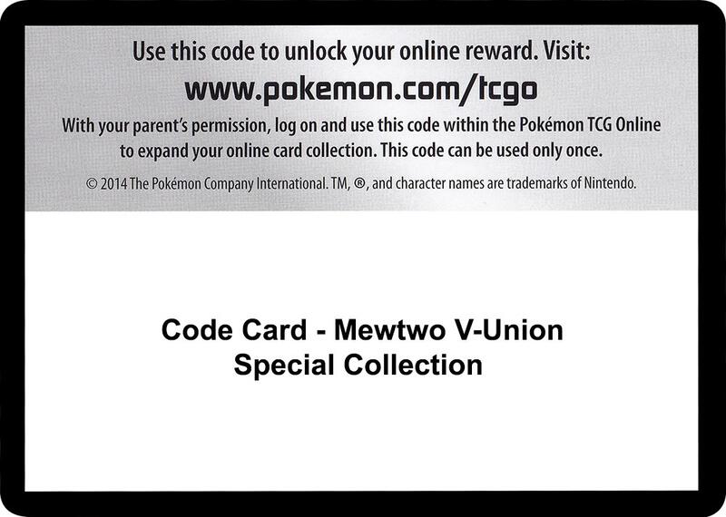 Code Card - Mewtwo V-UNION Special Collection Pokemon card from SWSH07: Evolving Skies