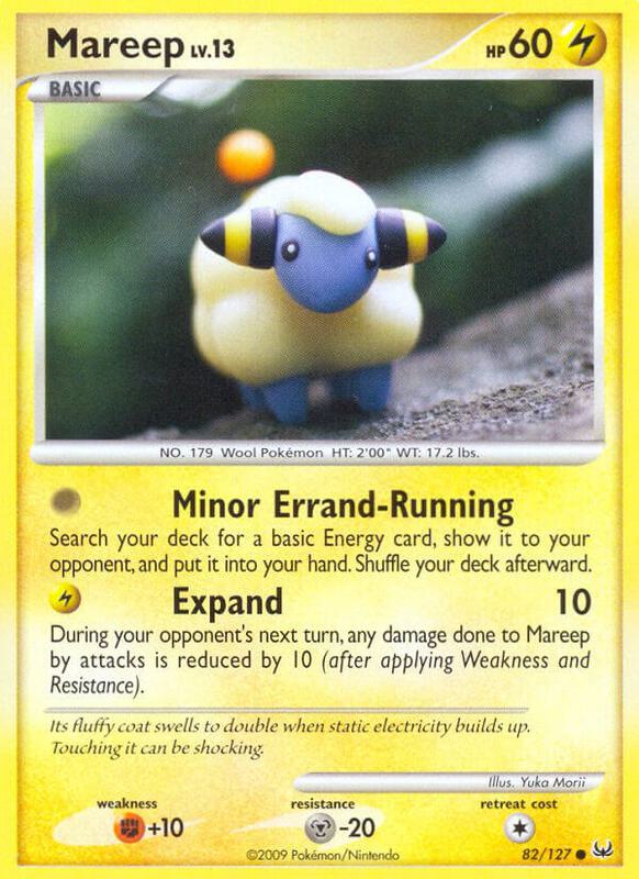 Mareep Pokemon card from Platinum