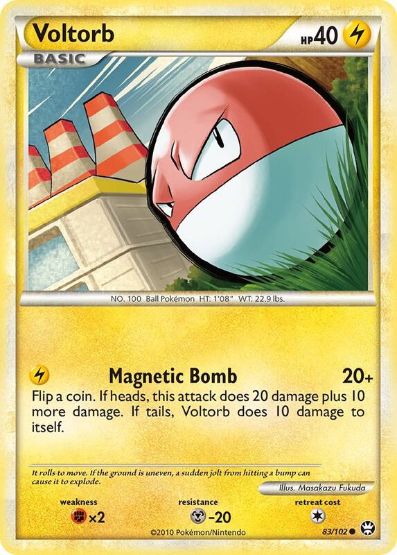 Voltorb Pokemon card from Triumphant
