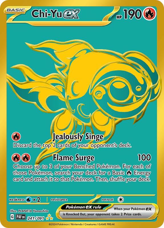 Chi-Yu ex Pokemon card from SV: Paldean Fates