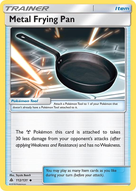 Metal Frying Pan Pokemon card from SM - Forbidden Light