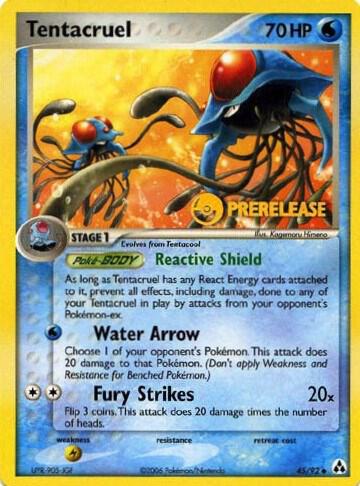 Tentacruel Pokemon card from Nintendo Promos
