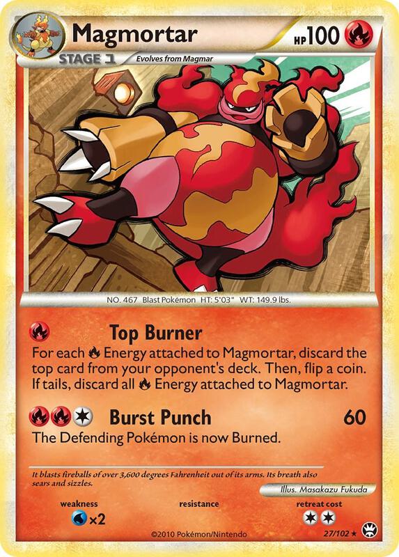 Magmortar Pokemon card from Triumphant