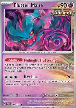 Flutter Mane Pokemon card from Prismatic Evolutions