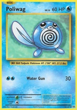 Poliwag Pokemon card from Evolutions