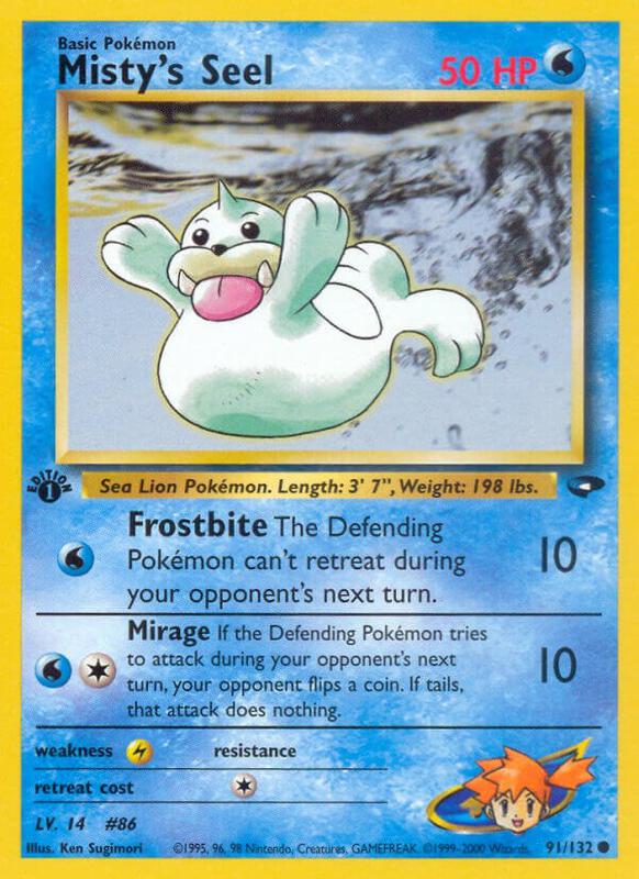 Misty's Seel Pokemon card from Gym Challenge