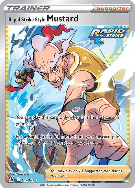 Rapid Strike Style Mustard (Full Art) Pokemon card from SWSH05: Battle Styles