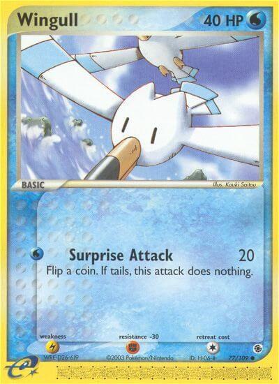 Wingull Pokemon card from Ruby and Sapphire
