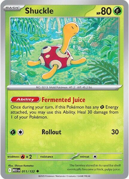 Shuckle Pokemon card from ME01: Mega Evolution