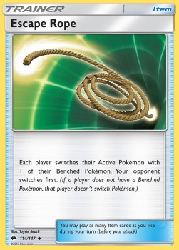 Escape Rope Pokemon card from Burning Shadows