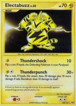 Electabuzz Lv.35 Pokemon card from Platinum