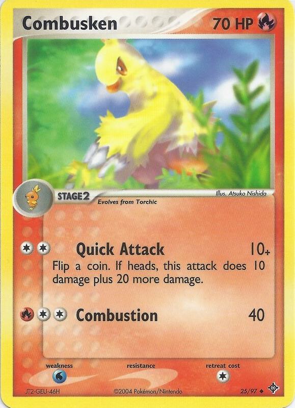 Combusken Pokemon card from EX Battle Stadium