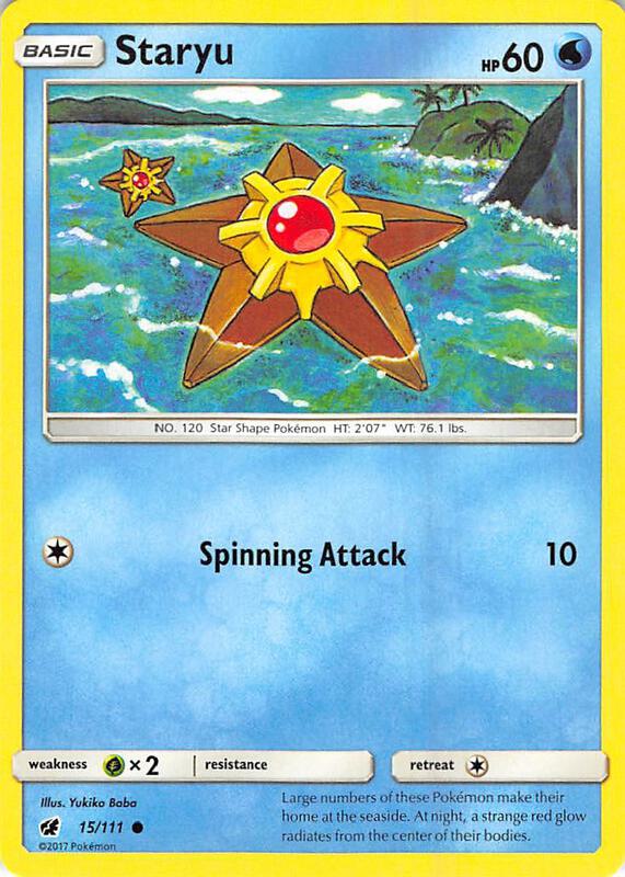 Staryu Pokemon card from SM - Crimson Invasion