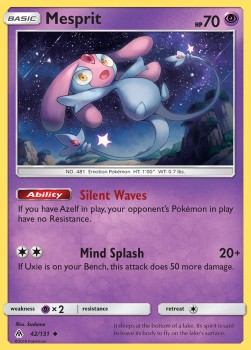 Mesprit Pokemon card from Forbidden Light