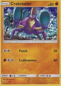 Crabrawler Pokemon card from McDonalds Collection 2017
