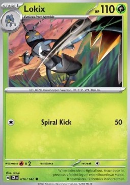 Lokix Pokemon card from Stellar Crown