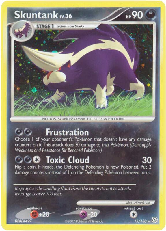 Skuntank Pokemon card from Diamond and Pearl