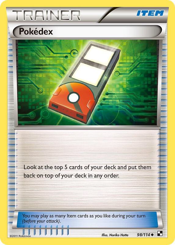 Pokedex Pokemon card from Black and White