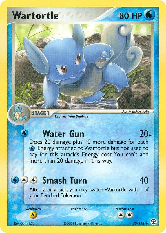 Wartortle Pokemon card from FireRed & LeafGreen