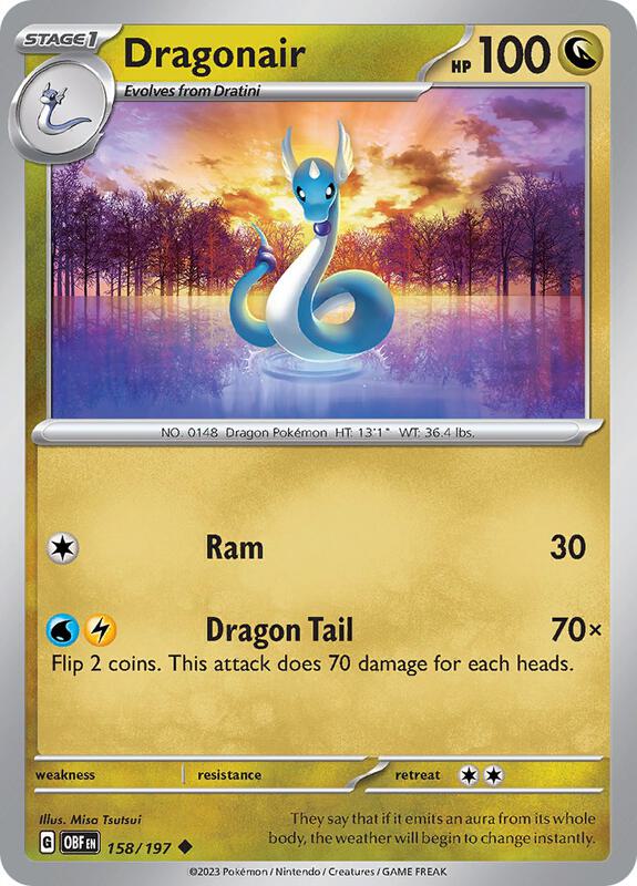 Dragonair Pokemon card from SV03: Obsidian Flames