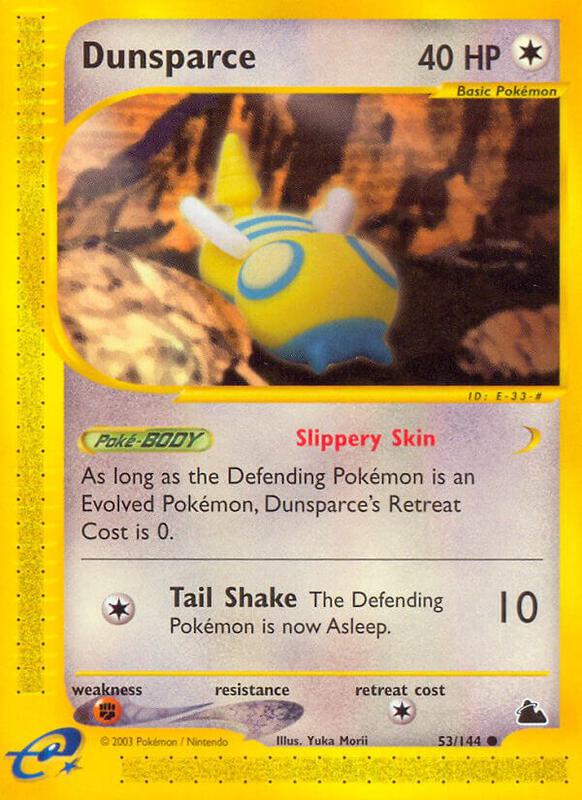 Dunsparce Pokemon card from Skyridge