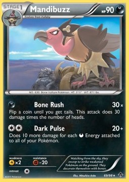Mandibuzz Pokemon card from Emerging Powers