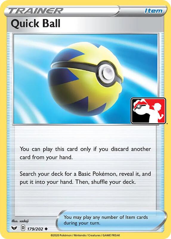 Quick Ball Pokemon card from Prize Pack Series Cards