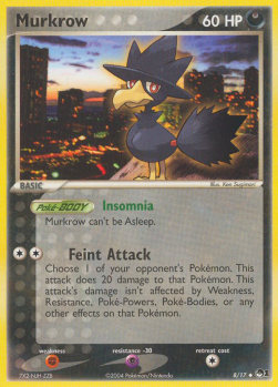 Murkrow Pokemon card from POP Series 1