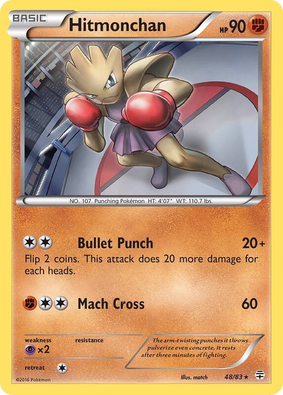 Hitmonchan Pokemon card from Generations