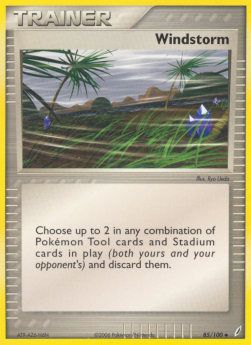 Windstorm Pokemon card from EX Crystal Guardians